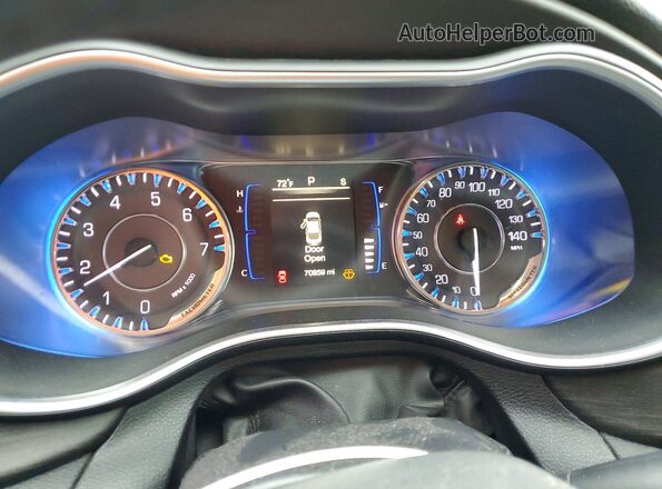 1C3CCCAB6GN174422 2016 CHRYSLER 200 Black Սարքավորումների վահանակի տեսք