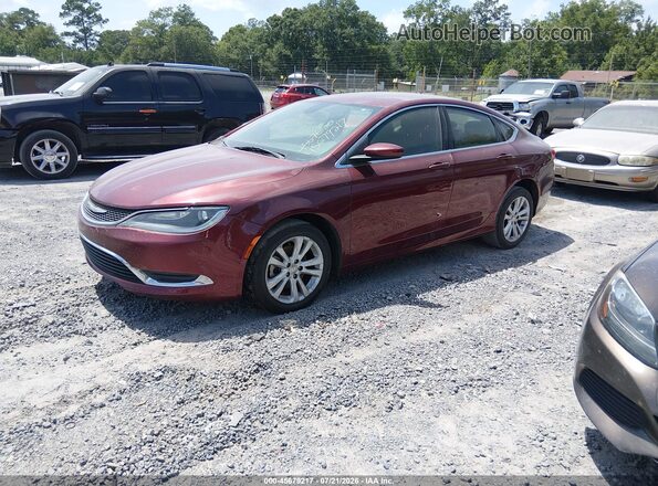 1C3CCCAB6GN174582 2016 CHRYSLER 200 Бордовый Передняя левая четверть