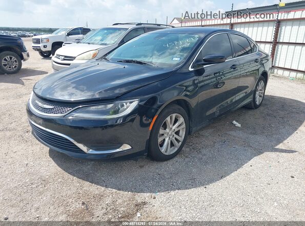 1C3CCCAB7GN113323 2016 CHRYSLER 200 Black Առջևի ձախ երեք քառորդ տեսարան
