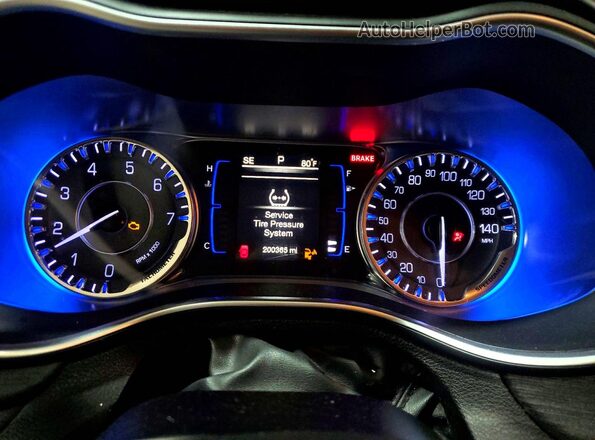 1C3CCCAB7GN131644 2016 CHRYSLER 200 Black Вид щитка приладів