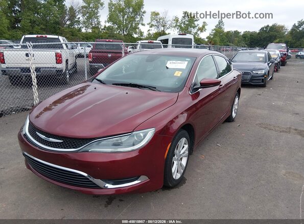 1C3CCCAB7GN191410 2016 CHRYSLER 200 Maroon Vista tres cuartos delantera izquierda