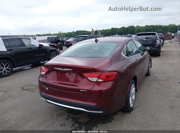 1C3CCCAB7GN191410 2016 CHRYSLER 200 Maroon Trasero derecho