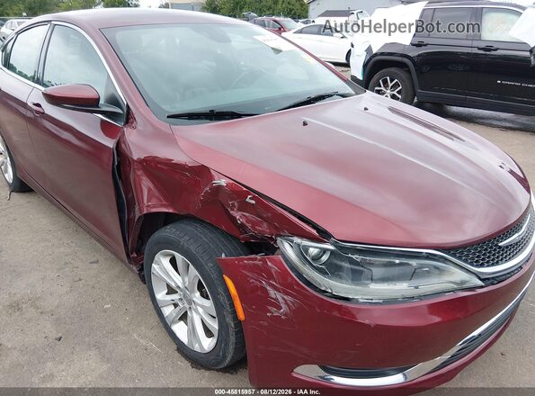 1C3CCCAB7GN191410 2016 CHRYSLER 200 Maroon Vista frontal
