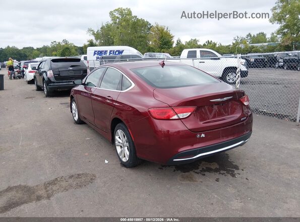 1C3CCCAB7GN191410 2016 CHRYSLER 200 Maroon Trasero izquierdo