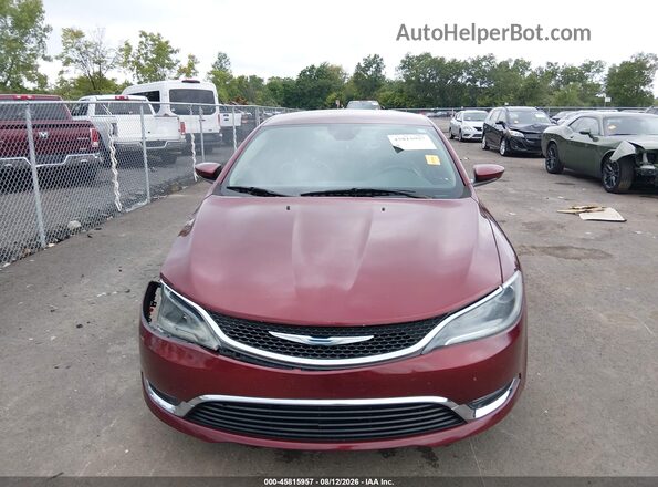 1C3CCCAB7GN191410 2016 CHRYSLER 200 Maroon Vista del cuadro de instrumentos
