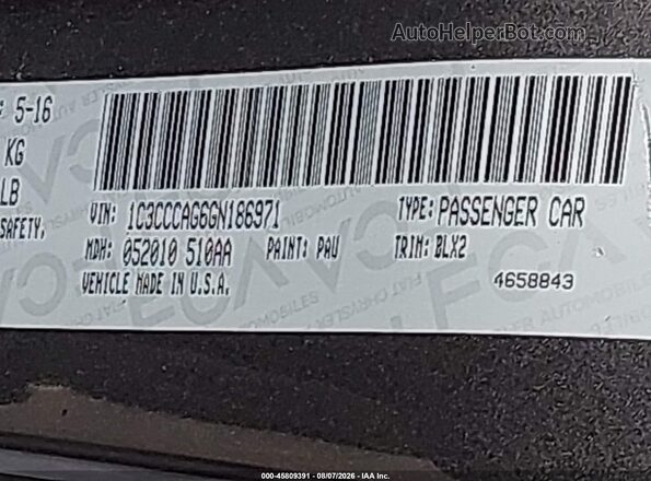 1C3CCCAG6GN186971 2016 CHRYSLER 200 Gray Engine compartment view