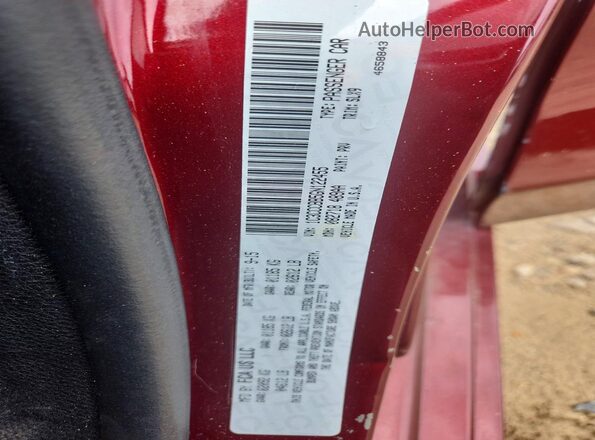 1C3CCCBB5GN122455 2016 CHRYSLER 200 Maroon VIN sticker view