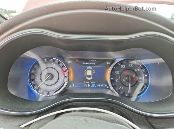 1C3CCCBB5GN122455 2016 CHRYSLER 200 Maroon Instrument cluster view