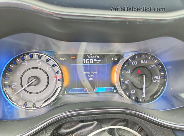 1C3CCCBG2GN138673 2016 CHRYSLER 200 Black Instrument cluster view