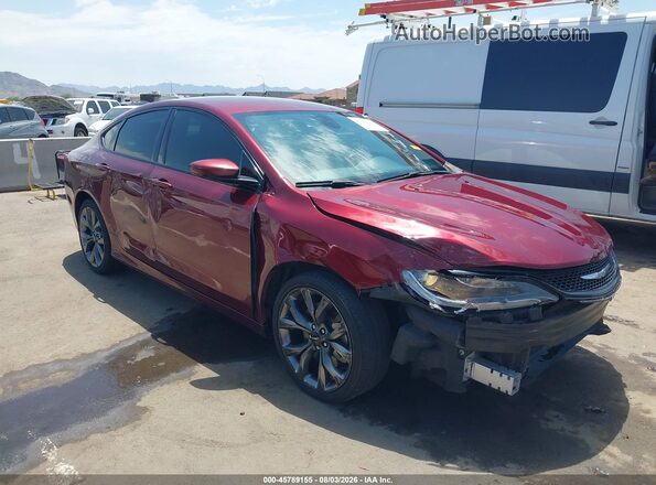 1C3CCCBG7GN104759 2016 CHRYSLER 200 Красный Вид спереди