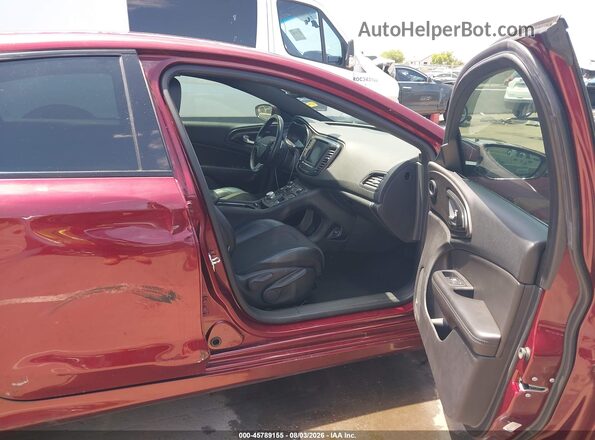 1C3CCCBG7GN104759 2016 CHRYSLER 200 Красный Вид салона спереди