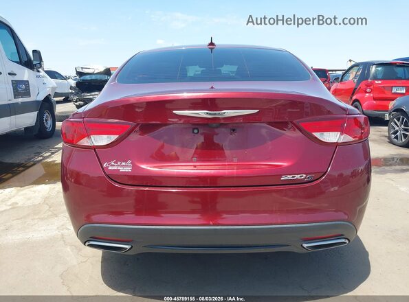 1C3CCCBG7GN104759 2016 CHRYSLER 200 Красный 