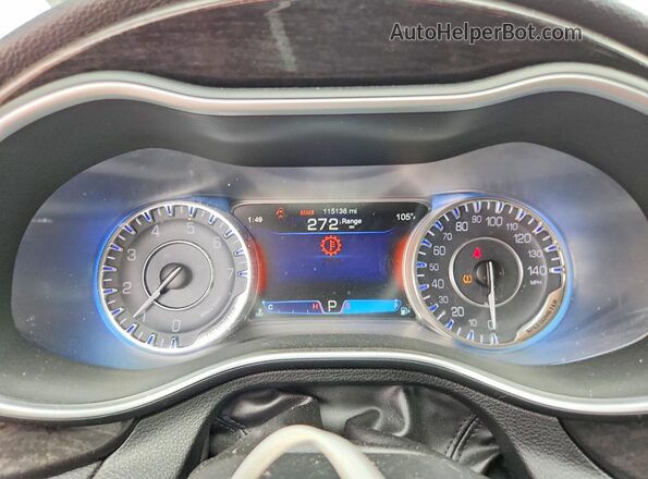 1C3CCCCB1GN134228 2016 CHRYSLER 200 Silver Vista del cuadro de instrumentos