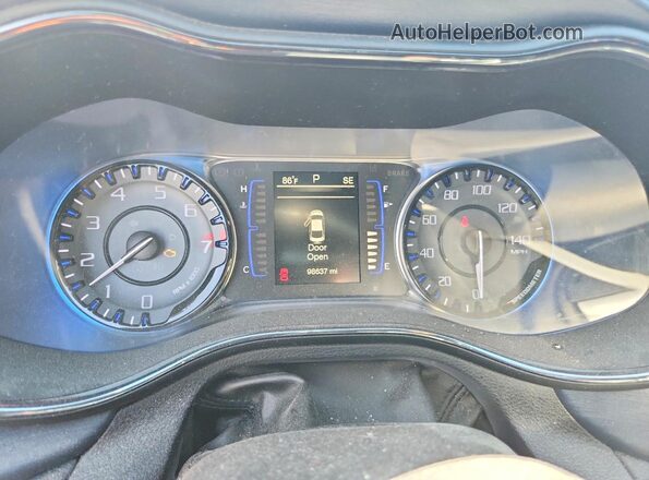 1C3CCCDG4GN105509 2016 CHRYSLER 200 Black Widok zestawu wskaźników