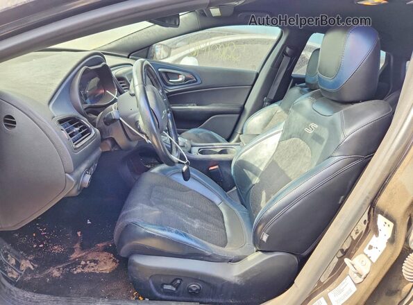 1C3CCCDG4GN105509 2016 CHRYSLER 200 Black Widok wnętrza z przodu