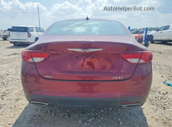 1C3CCCDG9GN152308 2016 CHRYSLER 200 Burgundy Vista trasera