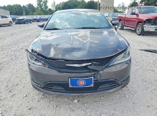 1C3CCCDGXGN122718 2016 CHRYSLER 200 Gray Widok z przodu