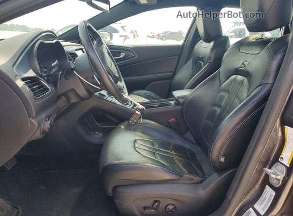 1C3CCCDGXGN122718 2016 CHRYSLER 200 Gray Widok wnętrza z przodu