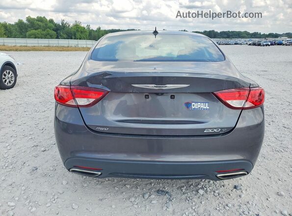 1C3CCCDGXGN122718 2016 CHRYSLER 200 Gray Widok z tyłu