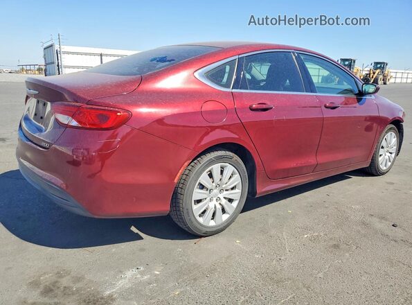 1C3CCCFB1GN134905 2016 CHRYSLER 200 Бордовый Задняя правая четверть