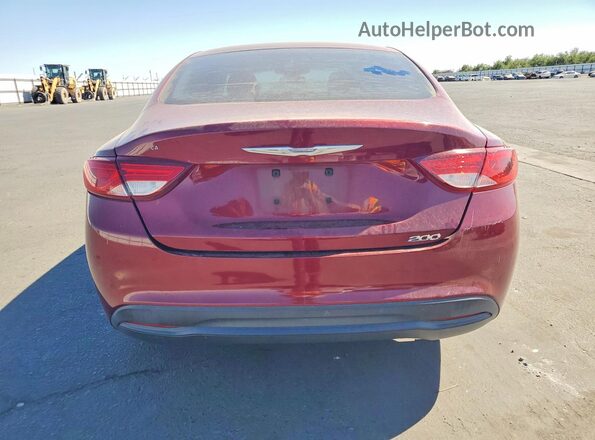 1C3CCCFB1GN134905 2016 CHRYSLER 200 Бордовый Вид сзади