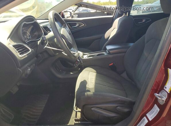 1C3CCCFB1GN134905 2016 CHRYSLER 200 Бордовый Вид салона спереди