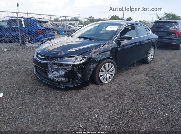 1C3CCCFB3GN134081 2016 CHRYSLER 200 Black Առջևի ձախ երեք քառորդ տեսարան