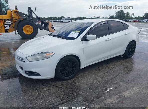 1C3CDFAA2GD517514 2016 DODGE DART White წინა მარცხენა ხედი სამი მეოთხედიდან