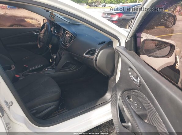 1C3CDFAA2GD517514 2016 DODGE DART White წინა სალონის ხედი