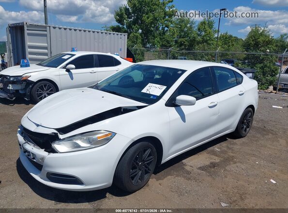 1C3CDFAA4GD505395 2016 DODGE DART White წინა მარცხენა ხედი სამი მეოთხედიდან