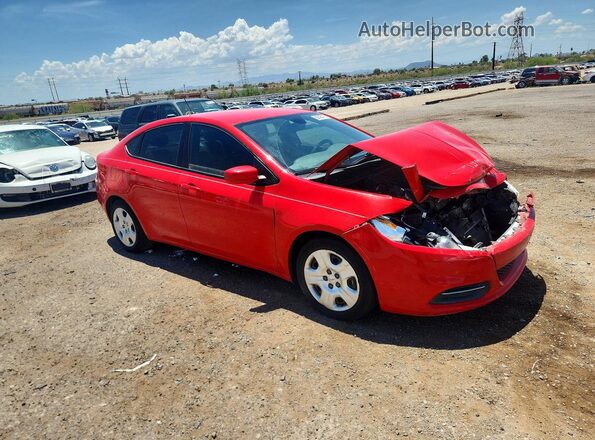 1C3CDFAA5GD701040 2016 DODGE DART Красный Передняя правая четверть