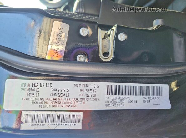 1C3CDFAA6GD755771 2016 DODGE DART Black ძრავის განყოფილების ხედი