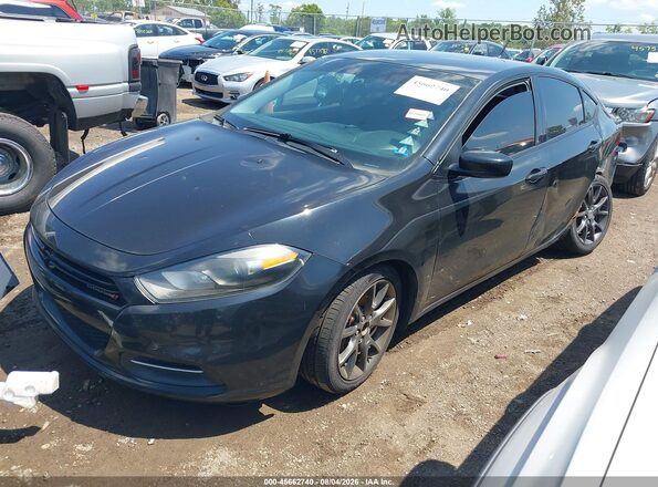 1C3CDFAA7GD608021 2016 DODGE DART Black Առջևի ձախ երեք քառորդ տեսարան