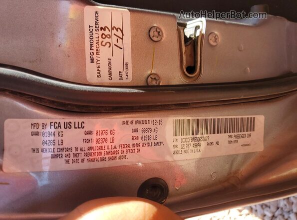 1C3CDFBA5GD652677 2016 DODGE DART Gray Widok komory silnika