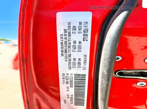 1C3CDFBB0GD689399 2016 DODGE DART Red VIN sticker view