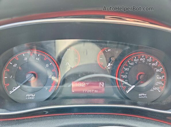 1C3CDFBB0GD740223 2016 DODGE DART Black Widok zestawu wskaźników