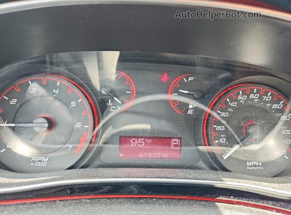 1C3CDFBBXGD613706 2016 DODGE DART Black Вид щитка приладів