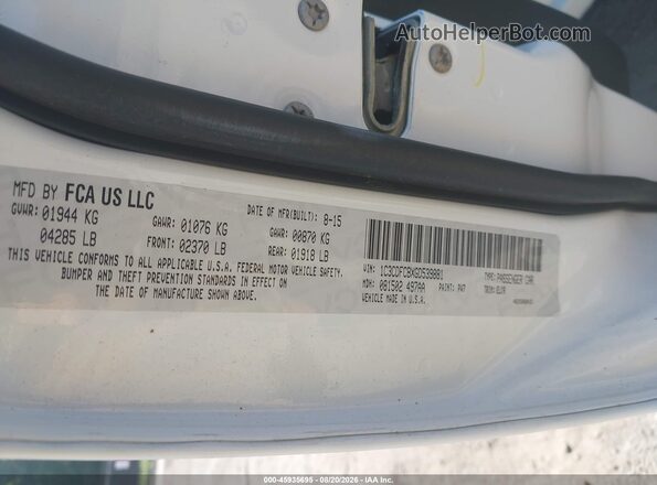 1C3CDFCBXGD539881 2016 DODGE DART White ძრავის განყოფილების ხედი