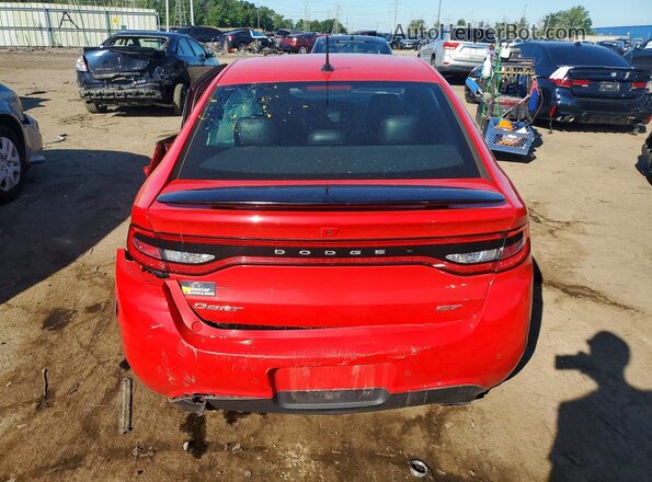 1C3CDFEB9GD722623 2016 DODGE DART Red Вид ззаду