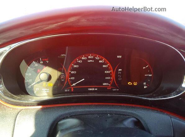 1C3CDFEB9GD722623 2016 DODGE DART Red Вид щитка приладів
