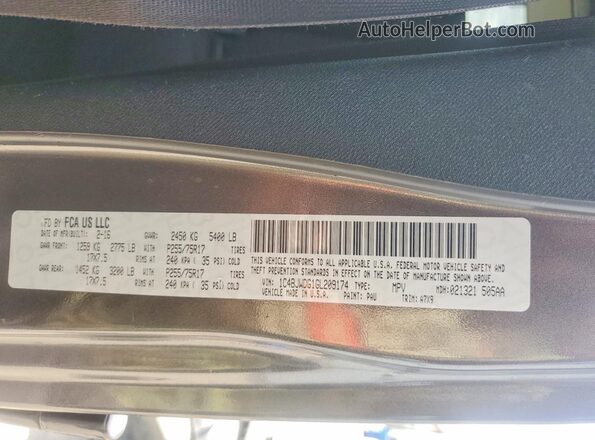 1C4BJWDG1GL209174 2016 JEEP WRANGLER Gray 360 interior view