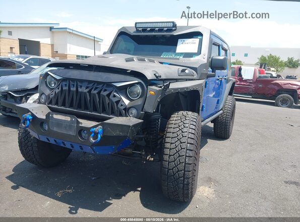 1C4BJWDG1GL215315 2016 JEEP WRANGLER UNLIMITED Blue Առջևի ձախ երեք քառորդ տեսարան