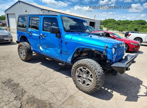 1C4BJWDG1GL270928 2016 JEEP WRANGLER Blue Delantero derecho