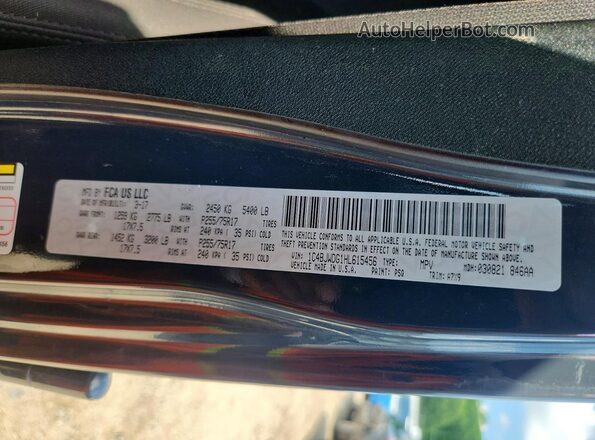 1C4BJWDG1HL615456 2017 JEEP WRANGLER Gray VIN կոդի պիտակի տեսք
