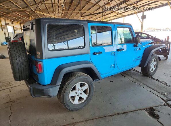 1C4BJWDG2HL640527 2017 JEEP WRANGLER Синий Задняя правая четверть