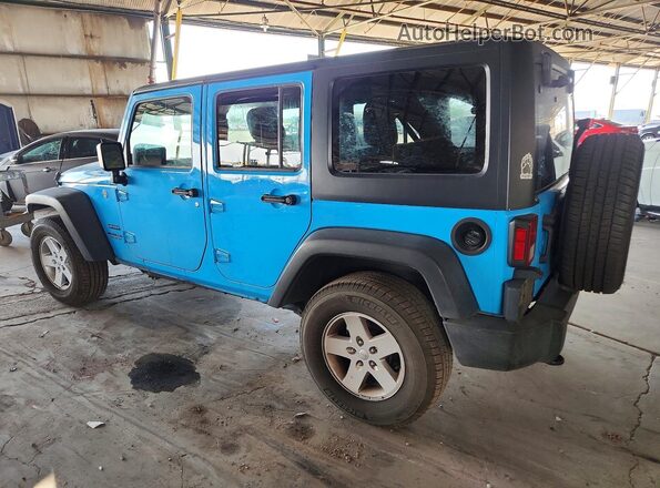 1C4BJWDG2HL640527 2017 JEEP WRANGLER Синий Задняя левая четверть
