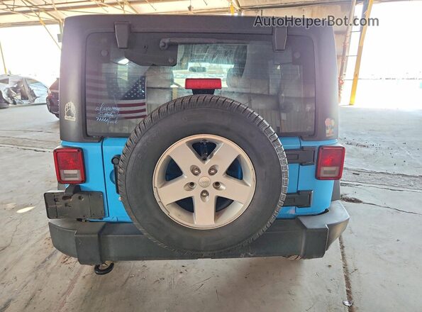 1C4BJWDG2HL640527 2017 JEEP WRANGLER Синий Вид сзади