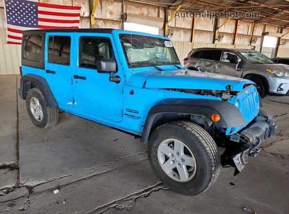 1C4BJWDG2HL640527 2017 JEEP WRANGLER Синий Передняя правая четверть