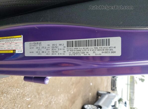 1C4BJWDG2HL715260 2017 JEEP WRANGLER Purple Widok naklejki z numerem VIN