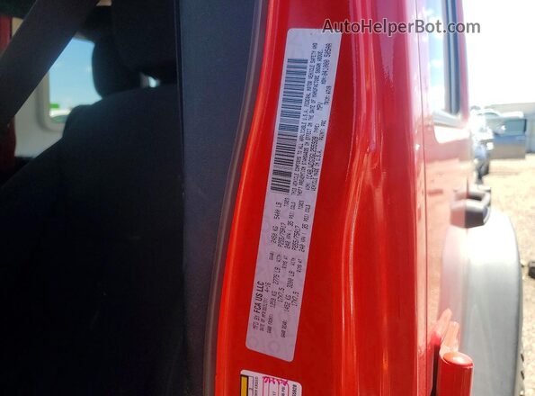 1C4BJWDG3GL255928 2016 JEEP WRANGLER Red VIN կոդի պիտակի տեսք
